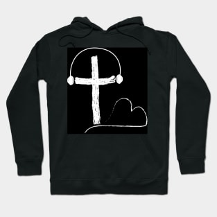 cross on a black Hoodie